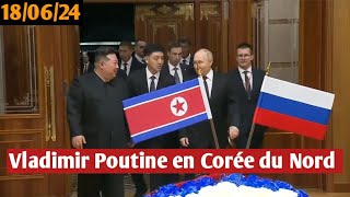 L'arrivé du Président Russe, Vladimir Poutine en Corée du Nord Mardi 18 Juin, 2024. #russie #russia