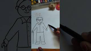 Grandparents Drawing/ Old couple Drawing #drawing #shorts #youtubeshorts #grandparents #shortvideo