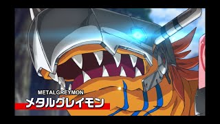 Digimon Adventure 2020 Episode 10 Greymon Evolution into Metalgreymon and fight with Metaltyranamon