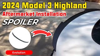 2024 New Model 3 Highland Aftermarket Spoiler Installation