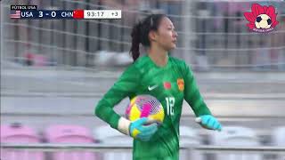 Highlights for China PR GK Xu Huan in the friendly with USWNT