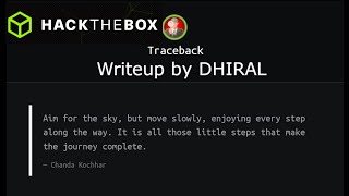 Traceback - HackTheBox