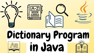 Dictionary Program in Java | Using HashMap in Java | Java Project