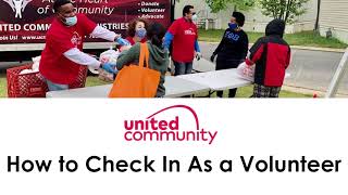 How to Check-in as a Volunteer at United Community