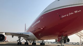 747 Supertanker aircraft helping battle California's historic wildfires