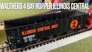 Unboxing \u0026 Review: Walthers Trainline: 4 Bay Hopper,Illinois Central: HO 🪨