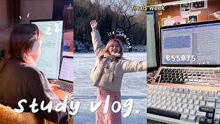 PKU study vlog 🔗 finals season, essays \u0026 assignments, ice-skating, study w/ friend, productive days