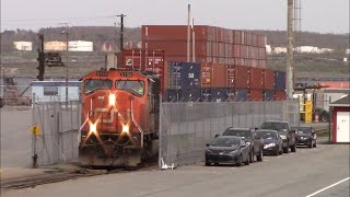 CN Local Train 519 Hauling Containers from PSA Atlantic Hub Terminal - Halifax, NS