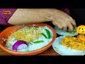 eating panta bhat water rice alu bhorta omlete chilli onion mukbang show *real eating sounds