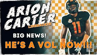 Tennessee Vols Football | BIG NEWS FOR THE VOLS  | Arion Carter is a VOL now!