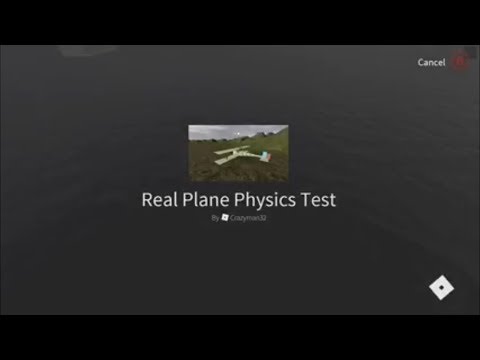 Real plane physics test Real plane physics test