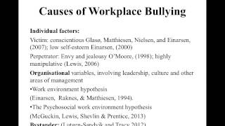 'From the School Yard to the Staff Room' - exploring the bullying phenomenon