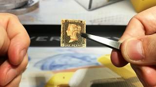 ---- Piece of History The 1840 Penny Black Postage stamp! First postage stamp in the world! ---