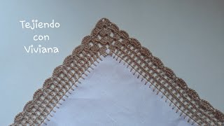 Orilla Tejida a Gancho Crochet #67 (5 vueltas)