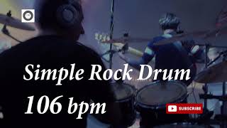 Simple Rock Drum Groove - 106 bpm - HQ