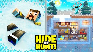 I made a Secret Powdered Snow Base in Minecraft Hide or Hunt!