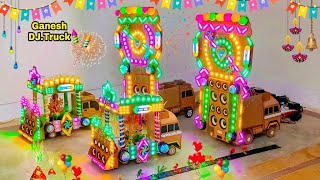 New Big DJ Truck Home Cardboard Mini DJ Light Gauri Pooja DJ Trolley | DIY DJ Kaali Mini Truck DJ