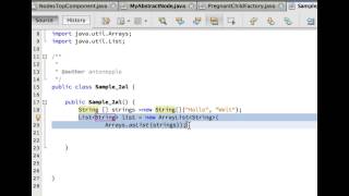 NetBeans Code Templates: to ArrayList