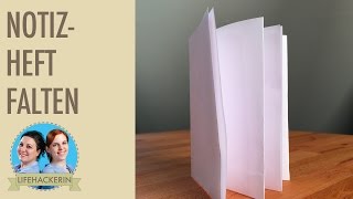 Heft aus einem einzigen Blatt Papier falten I Origiami I DIY
