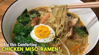 Try this Hearty and Flavorful Chicken Miso Ramen recipe #ramen #soup #recipe