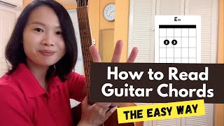 How to read a guitar chord chart diagram  - The Easy Way (Guitar Lesson 2)