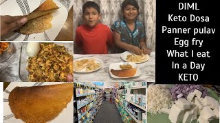 Keto full day of eating and meal plan | DIML | Keto Dosa | Keto Pulav Biryani | Shopping