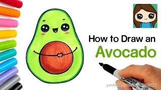 How to Draw an Avocado Cute and Easy