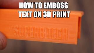 How to Emboss Text on 3D Print in Fusion360