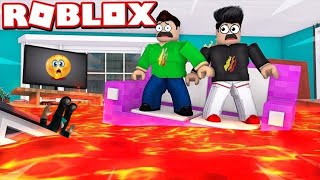 OMG 😨 how Can we Survive ROBLOX FLOOR IS LAVA Game 😥 ???