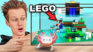 I Built LEGO Minecraft For A Real Axolotl