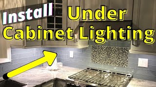 EASY - How to Install UNDER CABINET LIGHTING - Inexpensive ! - (Hardwired)