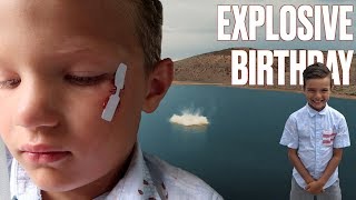 💥 EXPLOSIVE BIRTHDAY | BLOWING UP TANNERITE AND GETTING STITCHES | BOOM GOES THE BIRTHDAY 🎉