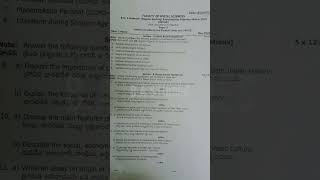 B.A Palamuru University history sem I question paper - 2023