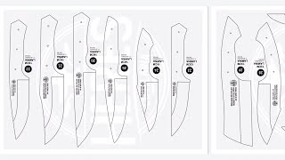 Apresentação dos moldes de facas em arquivo PDF