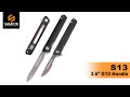 Samior S13 Small Slim Flipper Folding Scalpel Knife with 10pcs #24 and 10pcs #60 Replaceable Blade