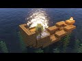 minecraft how to build a tiny ship starter house small boat house tutorial