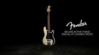 Fender Deluxe Active P Bass Special PF, Olympic White | Gear4music demo