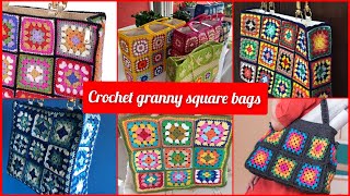 Beautiful Granny Square Crochet Tote Bags \u0026 Handbags Ideas And Crochet Bag Patterns