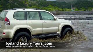 Thorsmork 4x4 Super Jeep Crossing Glacier River Krossa #2.mov