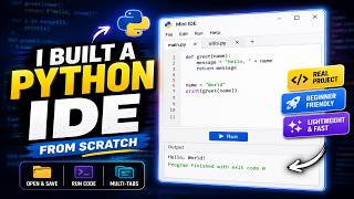 Mini Python IDE in 100 Lines (Run Code, Tabs, File System)