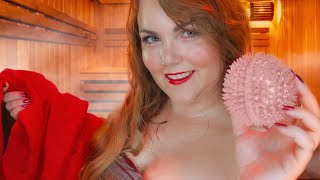 ASMR Hot Sauna im Winter 🔥 Kuschelige Massagen, Feuerknistern & Entspannung mit Klangschalen