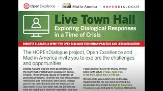 Birgitta Alakare: A spirit for Open Dialogue, for human practice & less medication - Town Hall #10