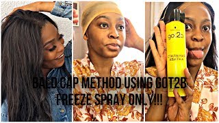 Trying the bald cap stocking method using GOT2b freeze spray ONLY!! #Namibianyoutuber