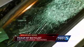 Bicyclist hospitalized in crash