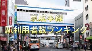 【利用者数】京成本線　駅利用者数ランキング！