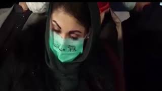 Maryam Nawaz ka ‘Vote ko izzat do’ Kay naray wala mask pehen kar jalsy mai shirkat