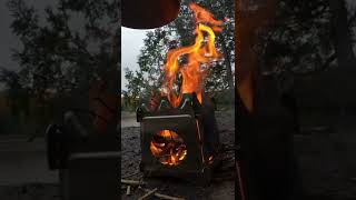 how to cook anywhere with a portable fire 🔥 #shorts #camping #nature