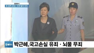 [집중분석] 박근혜,국고손실 유죄·뇌물 무죄…법원 구형, 결정적 근거는?