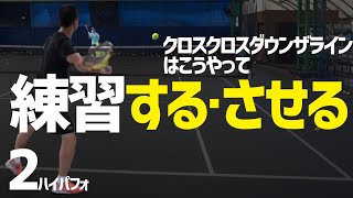 【テニス】2/15単純だけど奥が深い! 戦術的クロスクロスダウンザライン!!