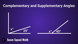 Complementary and Supplementary Angles (Find the Missing Angle)